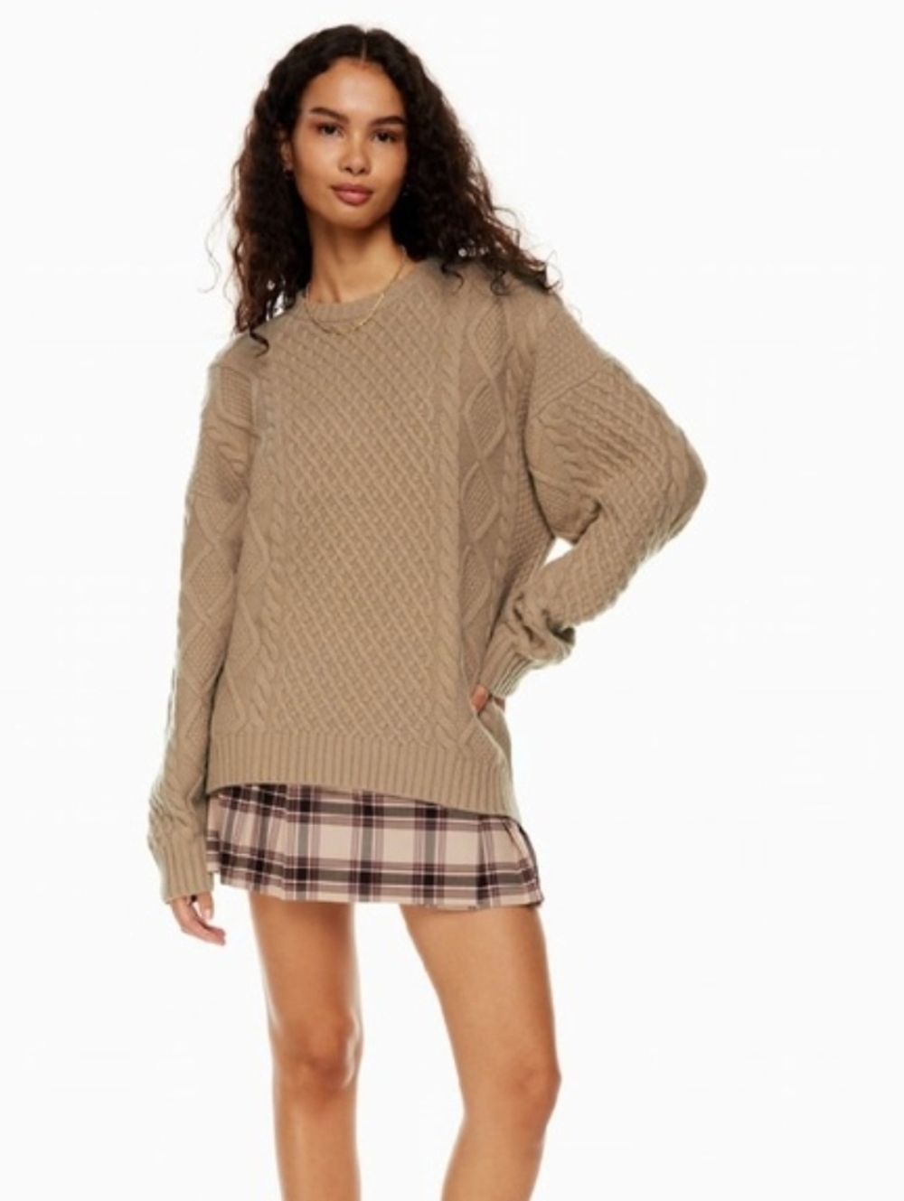 Sunday Best/ Peggy Sweater in Camel Color/ Merino Wool Blend/ Size US M